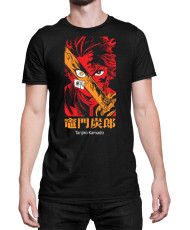 Мъжка Тениска Demon Slayer Kimetsu No Yaiba Tanjiro Red