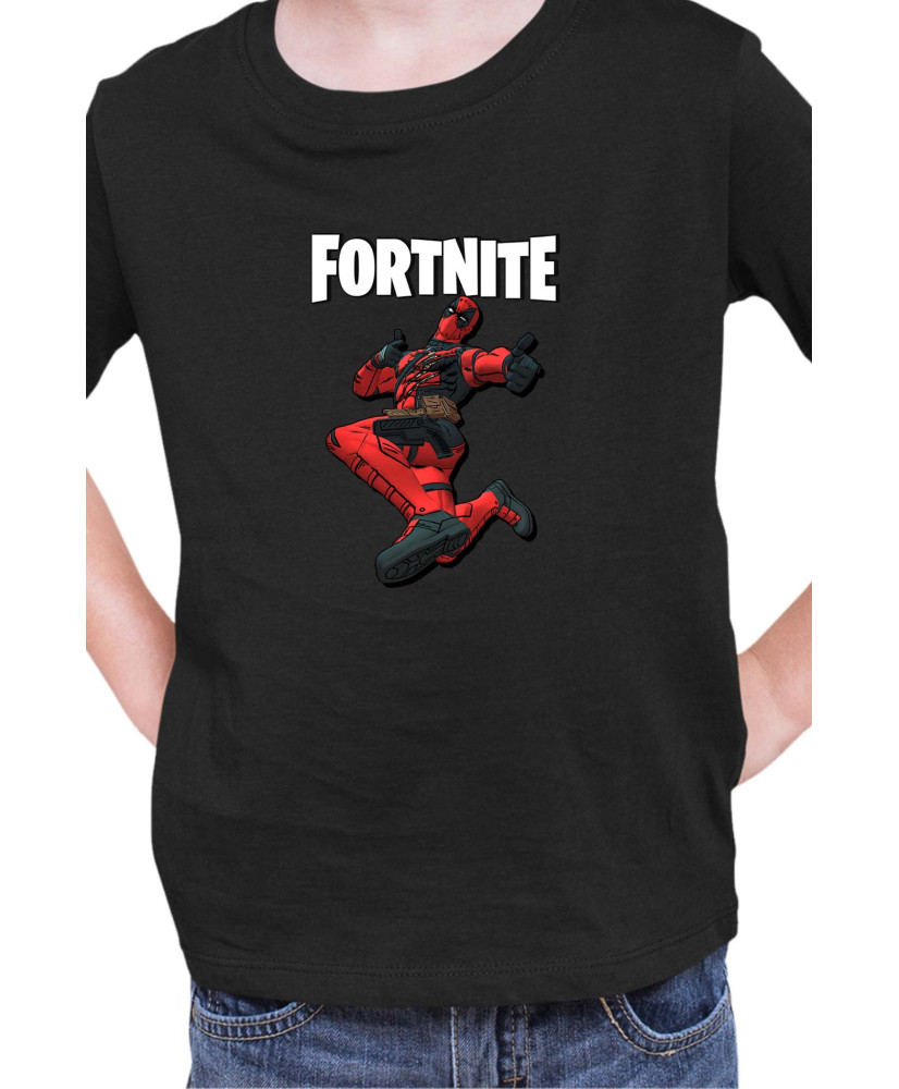 Детска Тениска Fortnite Battle Royal Epic Game Skin Deadpool