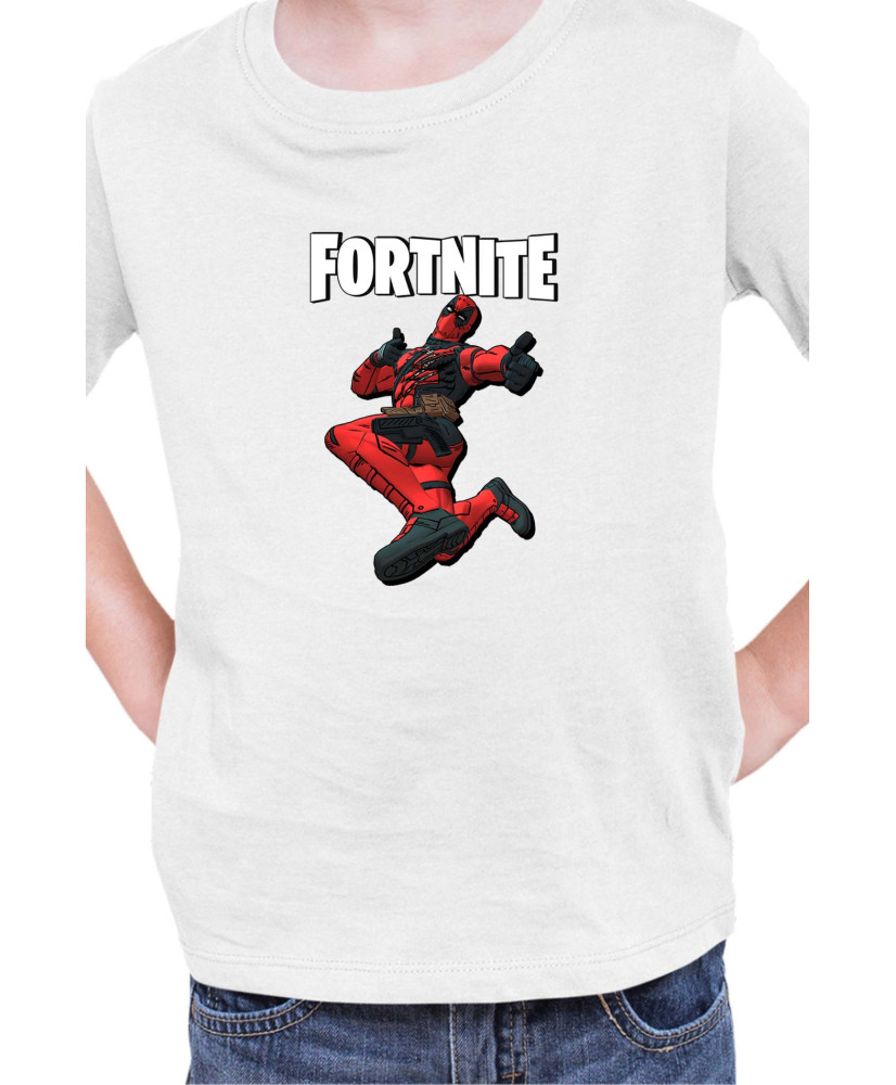 Детска Тениска Fortnite Battle Royal Epic Game Skin Deadpool