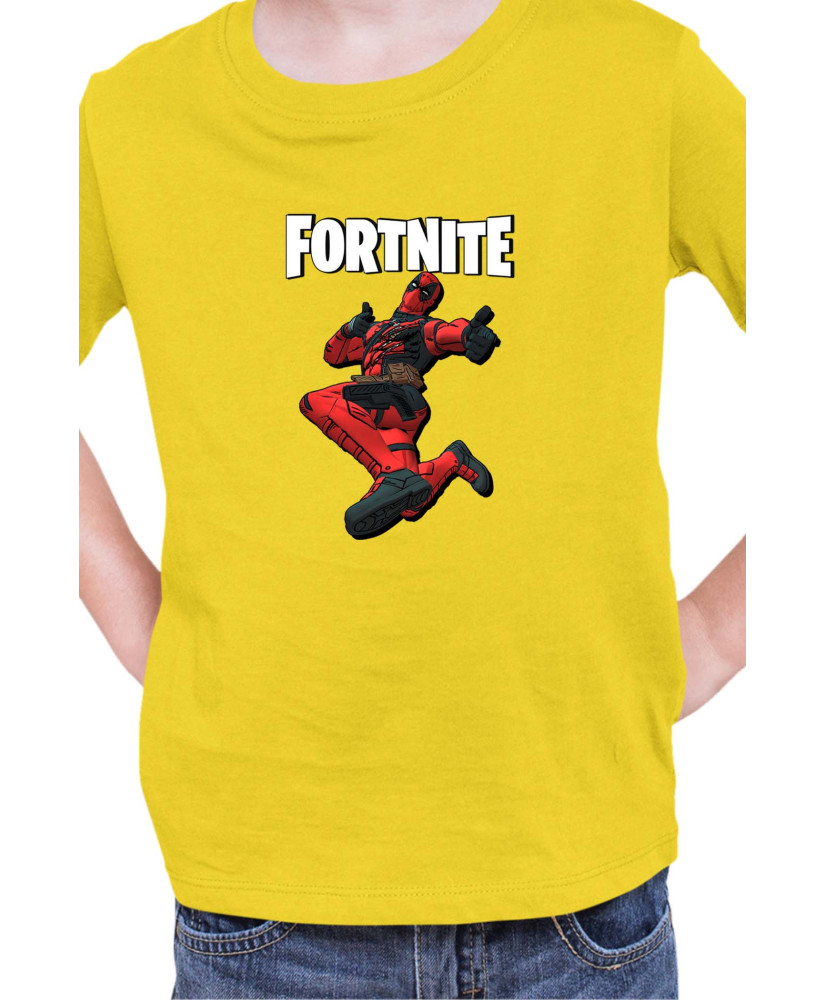 Детска Тениска Fortnite Battle Royal Epic Game Skin Deadpool
