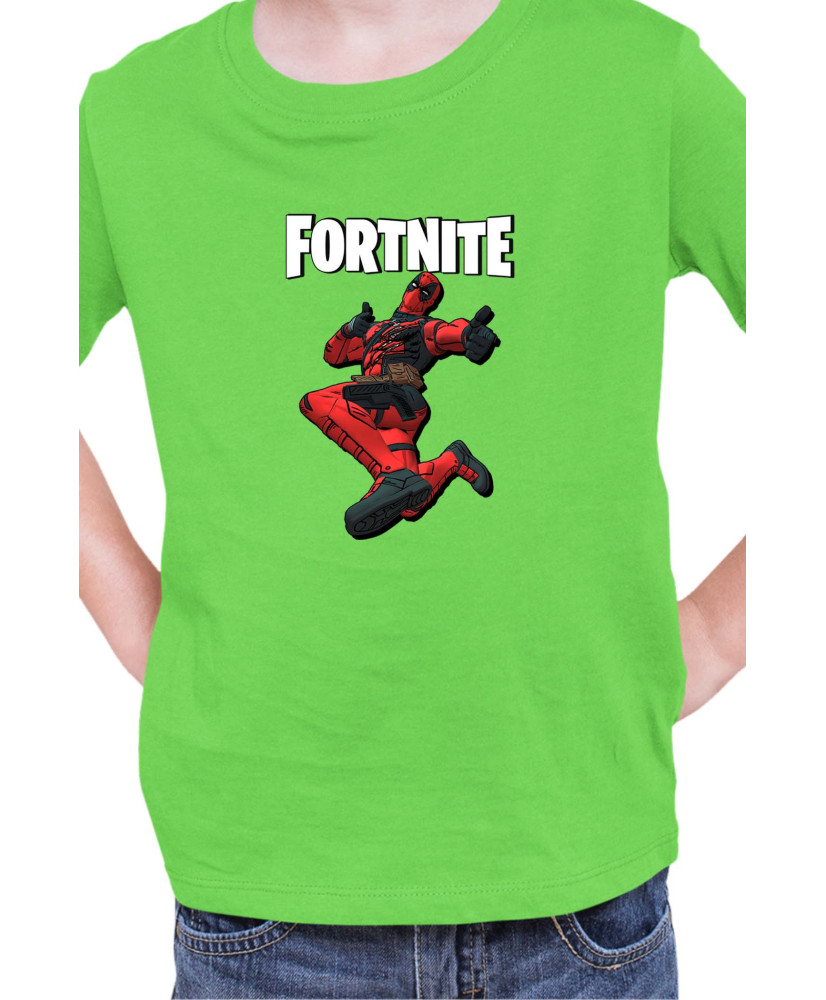 Детска Тениска Fortnite Battle Royal Epic Game Skin Deadpool