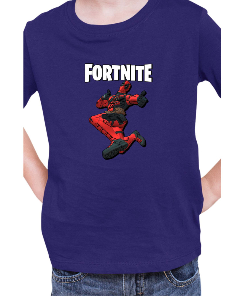 Детска Тениска Fortnite Battle Royal Epic Game Skin Deadpool