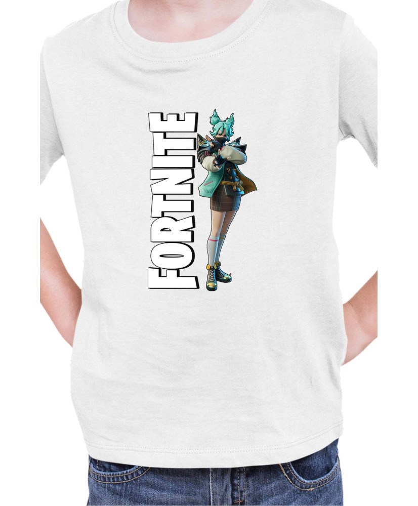 Детска Тениска Fortnite Battle Royal Epic Game Skin Jade 02