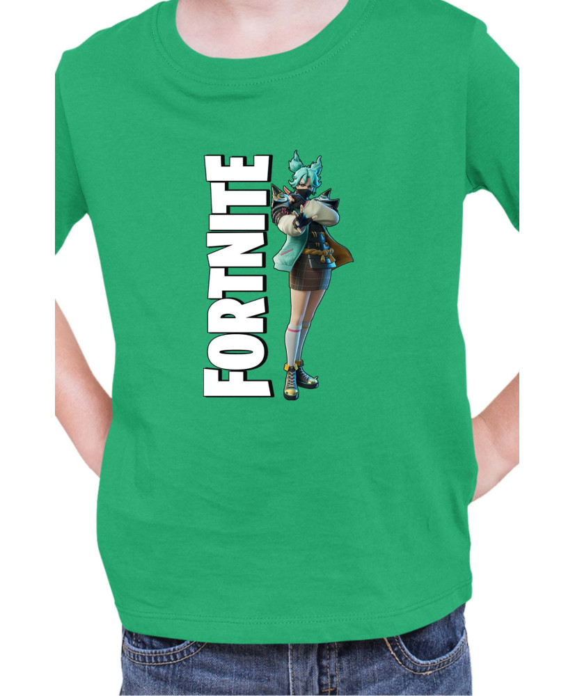 Детска Тениска Fortnite Battle Royal Epic Game Skin Jade 02