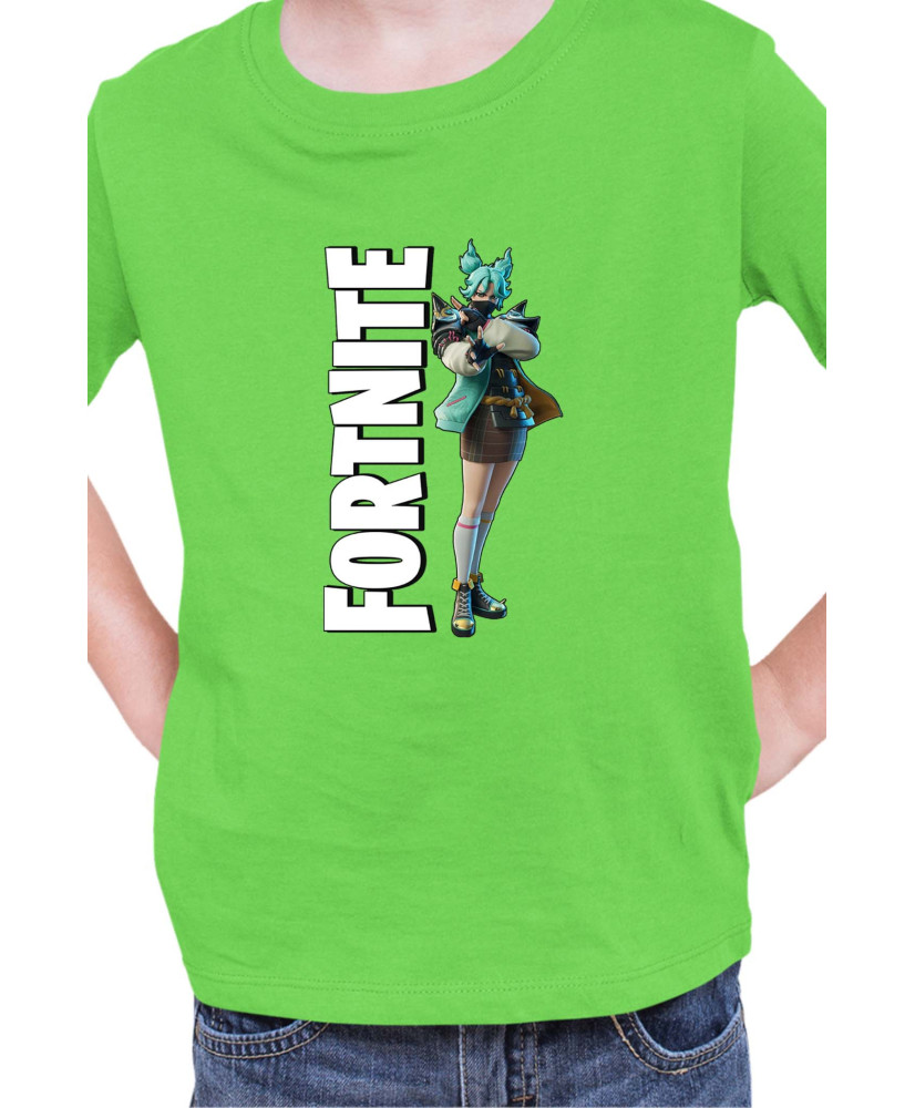 Детска Тениска Fortnite Battle Royal Epic Game Skin Jade 02