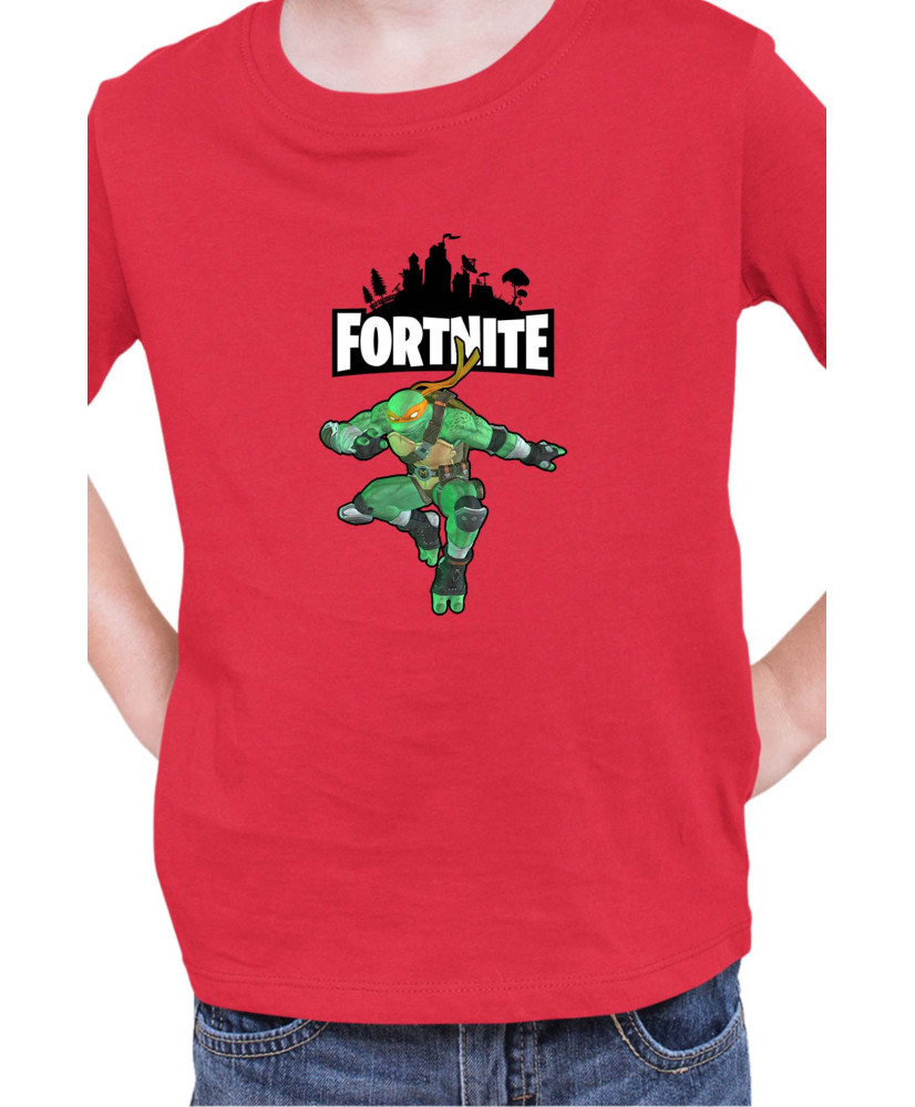 Детска Тениска Fortnite Battle Royal Epic Game Skin Tmnt Michelangelo