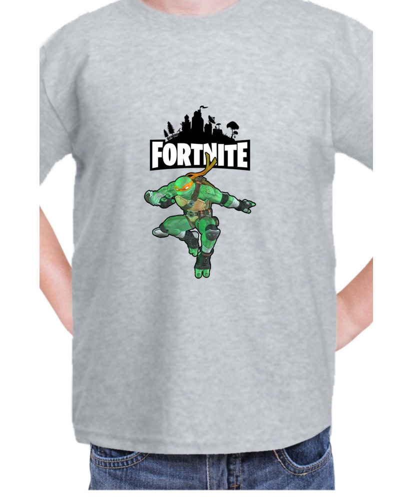 Детска Тениска Fortnite Battle Royal Epic Game Skin Tmnt Michelangelo Детска Тениска Fortnite Battle Royal Epic Game Skin Tmnt Michelangelo