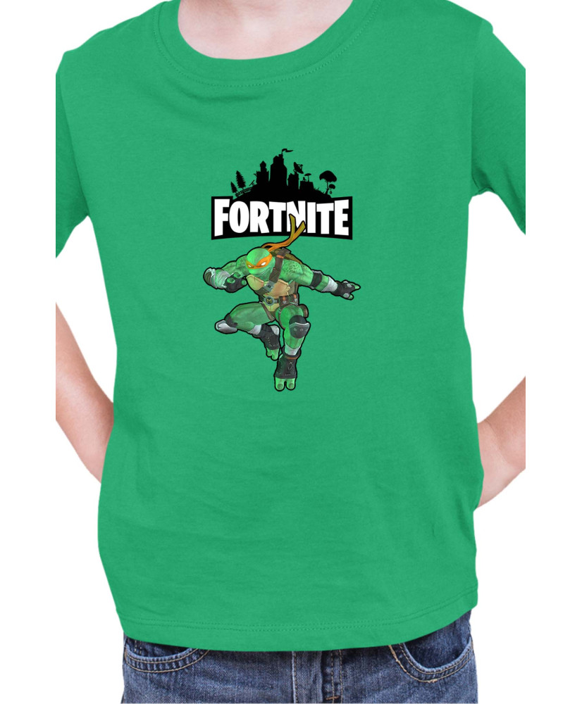 Детска Тениска Fortnite Battle Royal Epic Game Skin Tmnt Michelangelo Детска Тениска Fortnite Battle Royal Epic Game Skin Tmnt Michelangelo