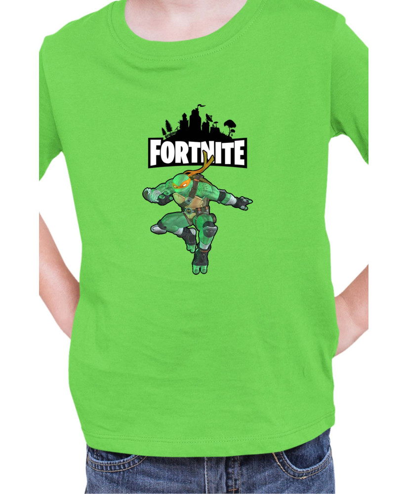 Детска Тениска Fortnite Battle Royal Epic Game Skin Tmnt Michelangelo