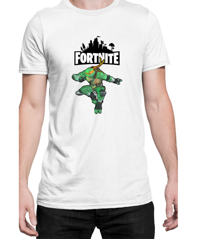 Мъжка Тениска Fortnite Battle Royal Epic Game Skin Tmnt Michelangelo Мъжка Тениска Fortnite Battle Royal Epic Game Skin Tmnt Michelangelo