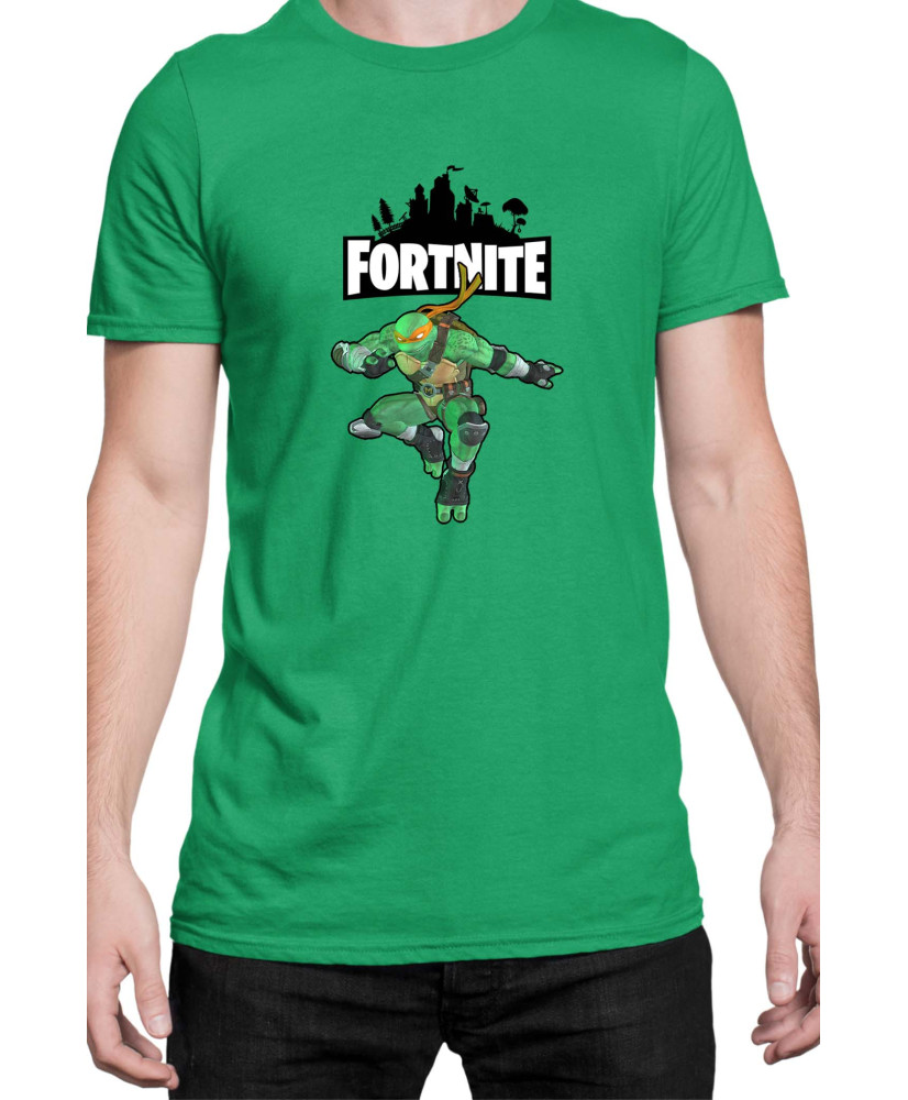 Мъжка Тениска Fortnite Battle Royal Epic Game Skin Tmnt Michelangelo