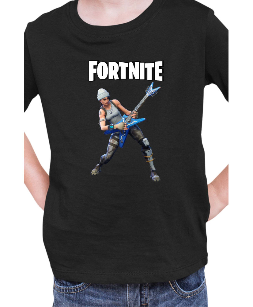 Детска Тениска Fortnite Battle Royale Game Guitar Hero