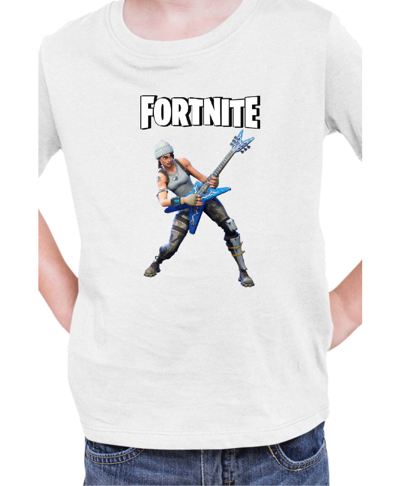 Детска Тениска Fortnite Battle Royale Game Guitar Hero