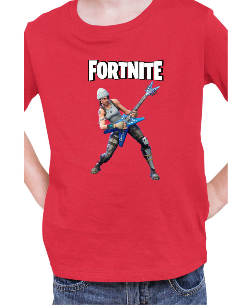 Детска Тениска Fortnite Battle Royale Game Guitar Hero