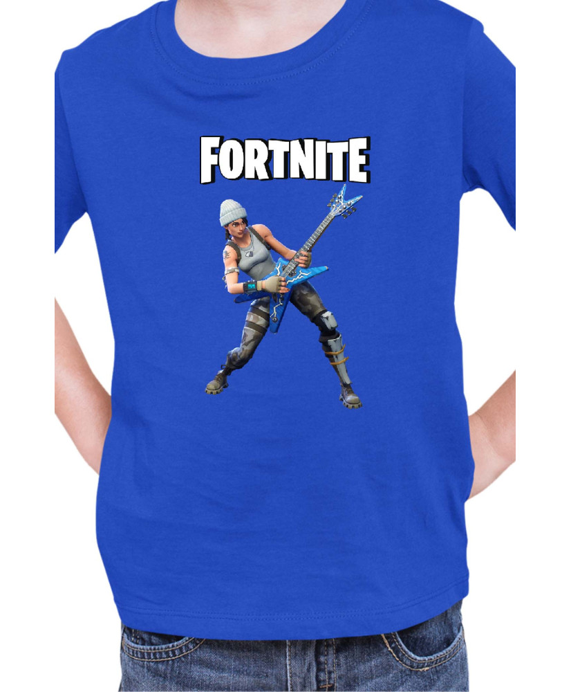 Детска Тениска Fortnite Battle Royale Game Guitar Hero