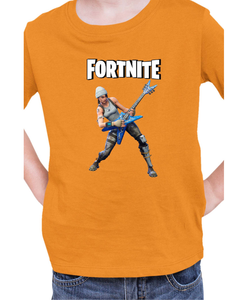 Детска Тениска Fortnite Battle Royale Game Guitar Hero