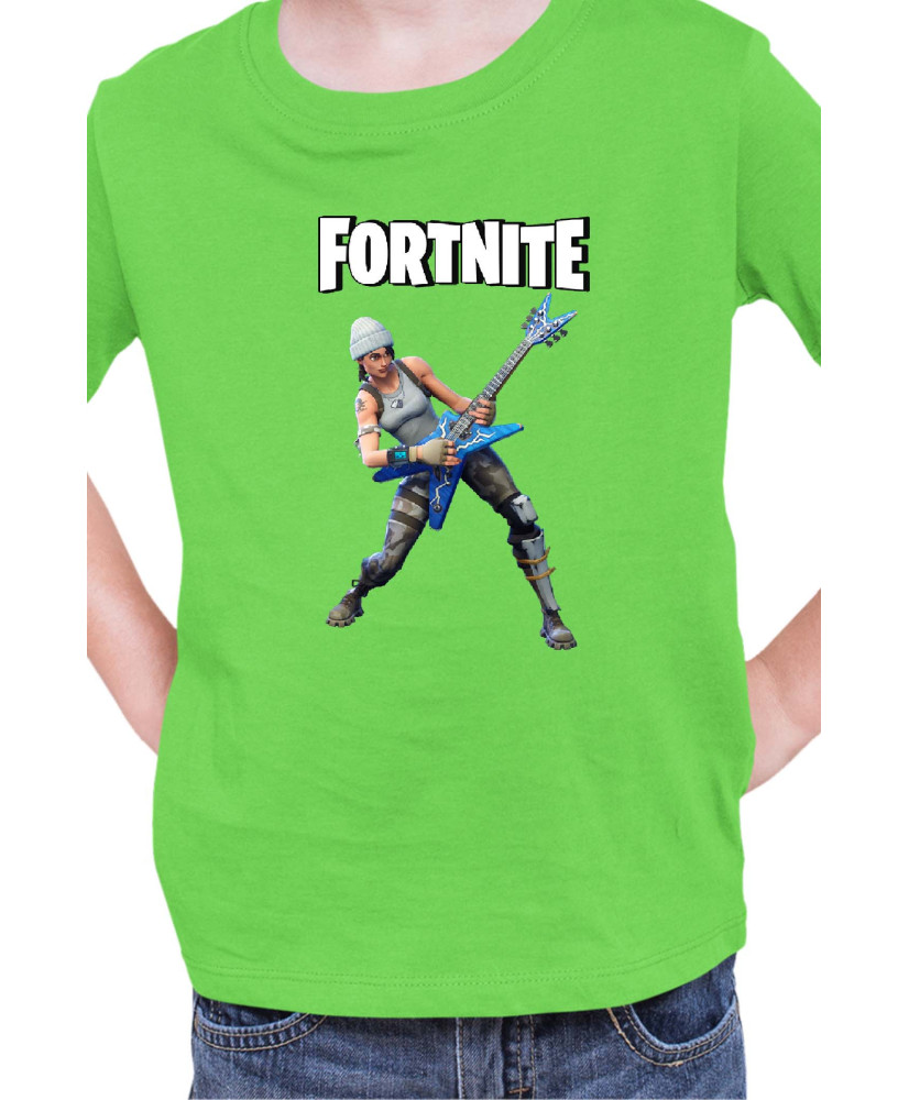 Детска Тениска Fortnite Battle Royale Game Guitar Hero