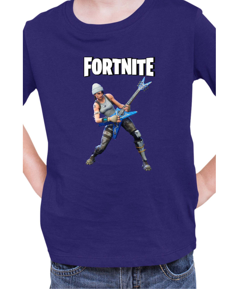 Детска Тениска Fortnite Battle Royale Game Guitar Hero