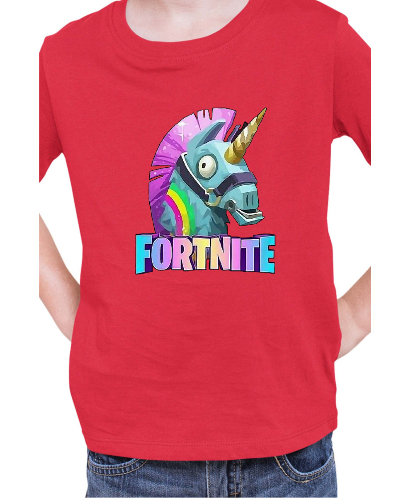 Детска Тениска Fortnite Battle Royale Game Lama Unicorn