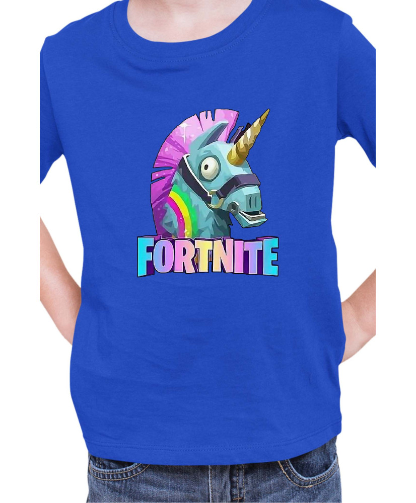 Детска Тениска Fortnite Battle Royale Game Lama Unicorn
