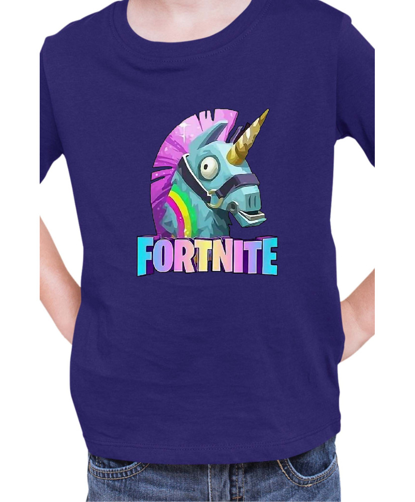 Детска Тениска Fortnite Battle Royale Game Lama Unicorn