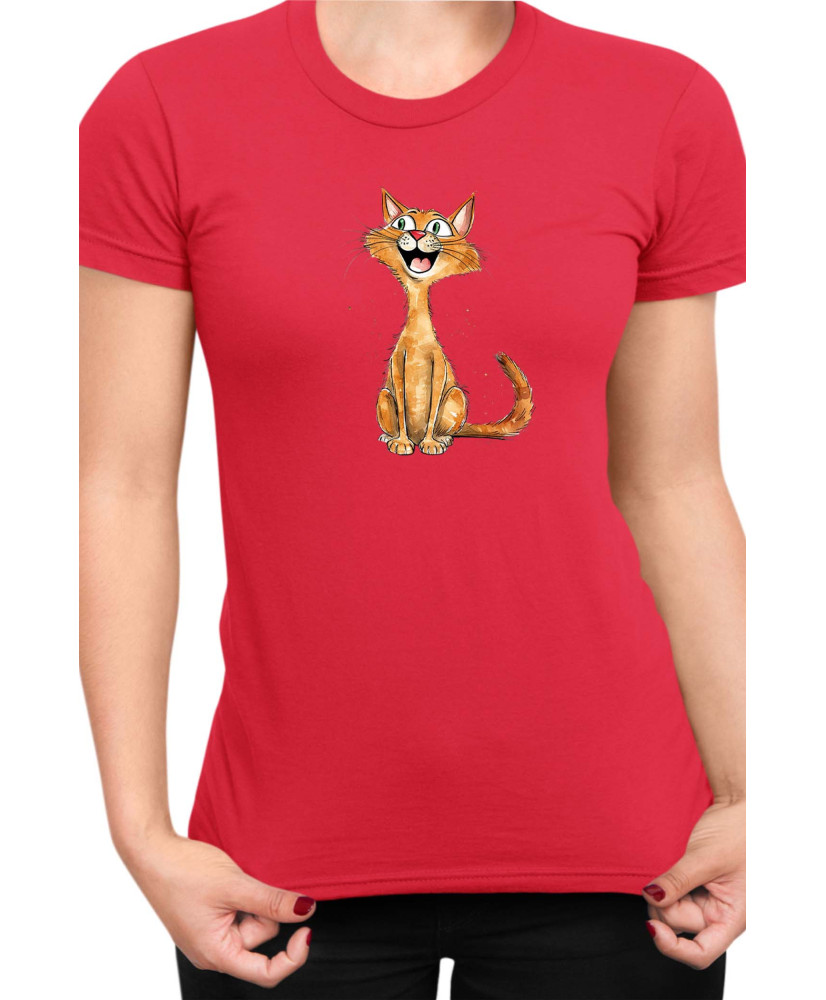 Дамска Тениска Funny Cats Breeds Abyssinian 1