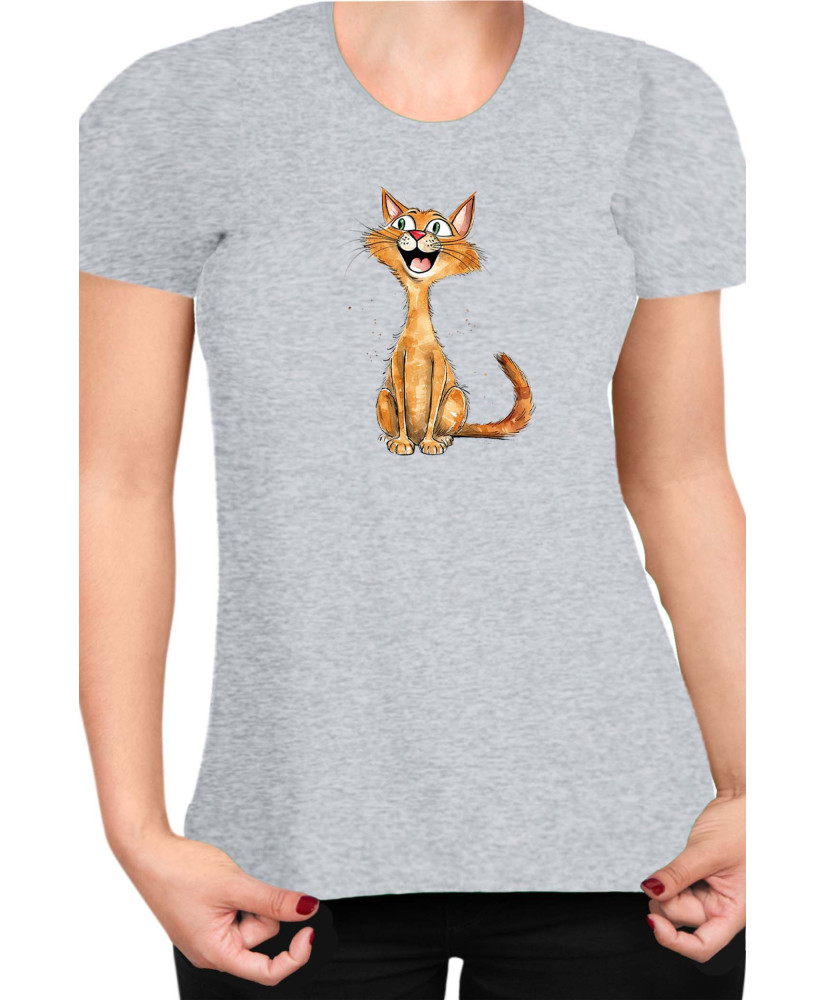 Дамска Тениска Funny Cats Breeds Abyssinian 1
