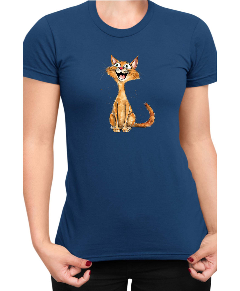 Дамска Тениска Funny Cats Breeds Abyssinian 1