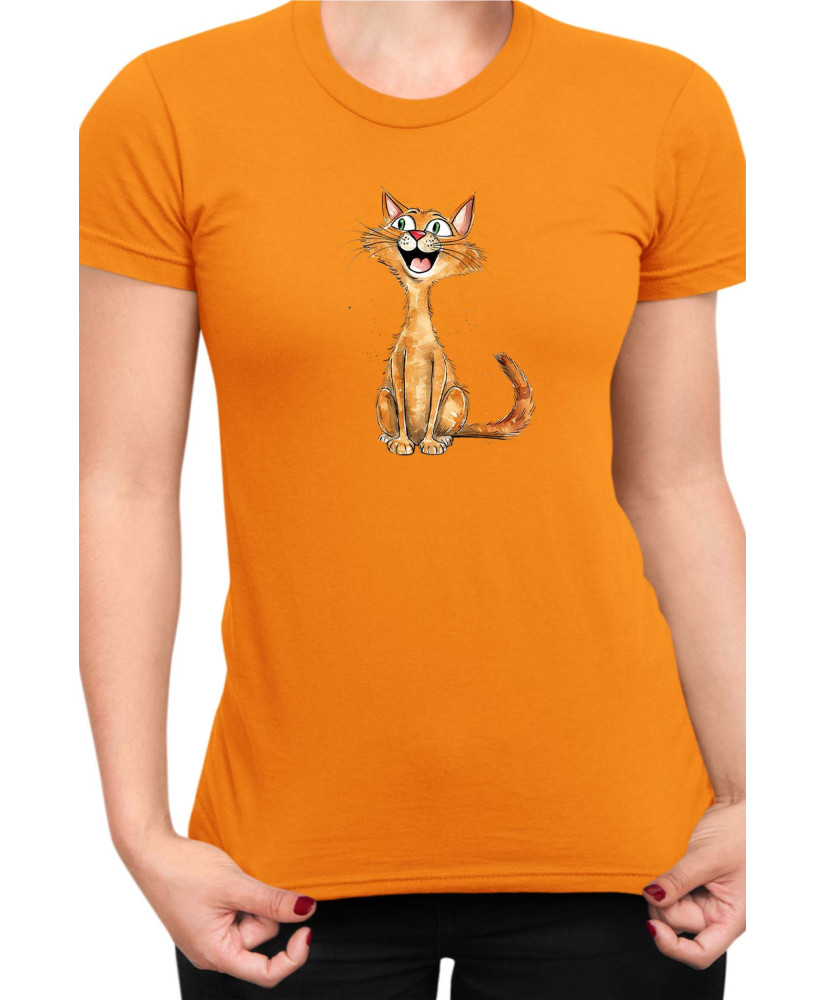 Дамска Тениска Funny Cats Breeds Abyssinian 1