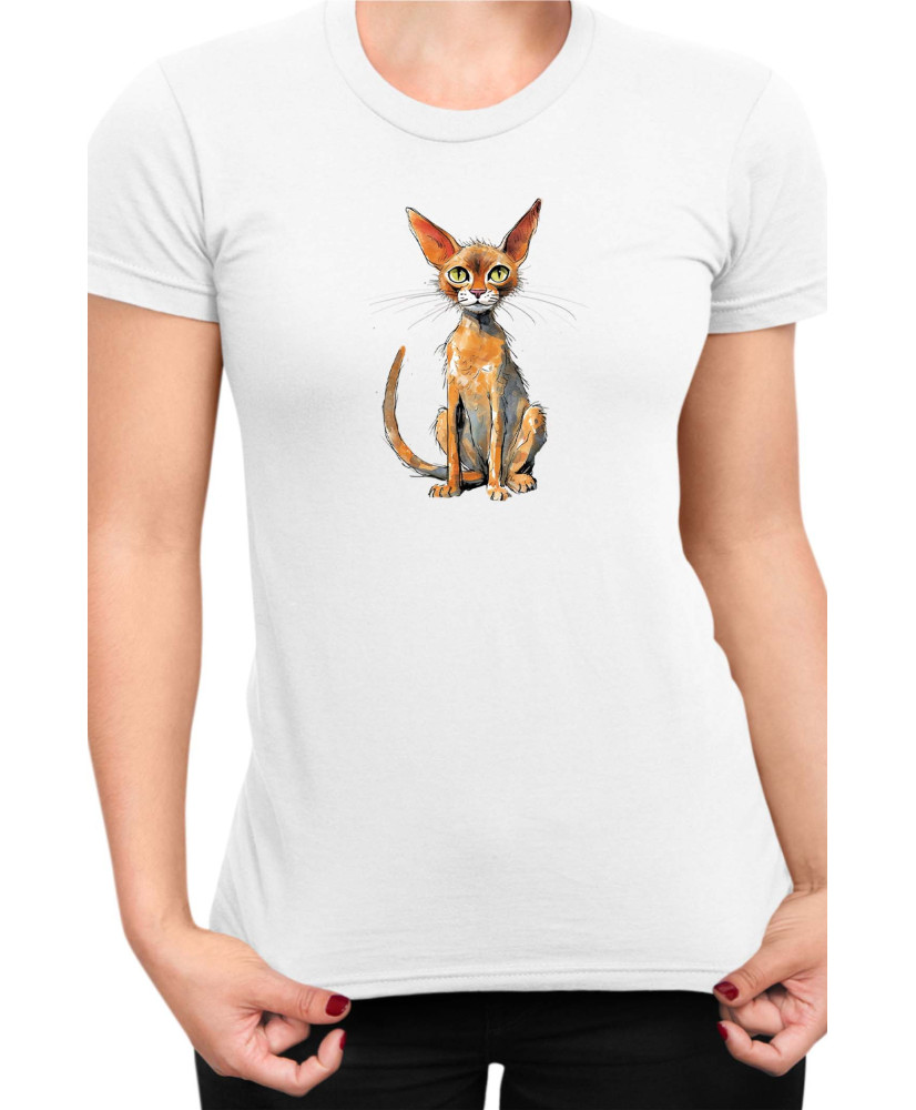 Дамска Тениска Funny Cats Breeds Abyssinian 2