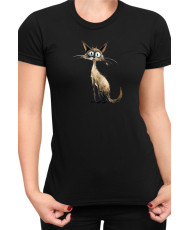 Дамска Тениска Funny Cats Breeds Balinese 1
