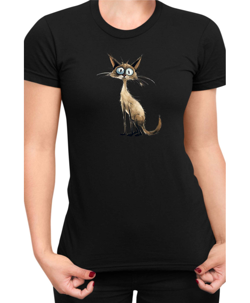 Дамска Тениска Funny Cats Breeds Balinese 1