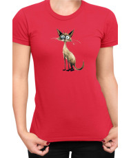Дамска Тениска Funny Cats Breeds Balinese 1