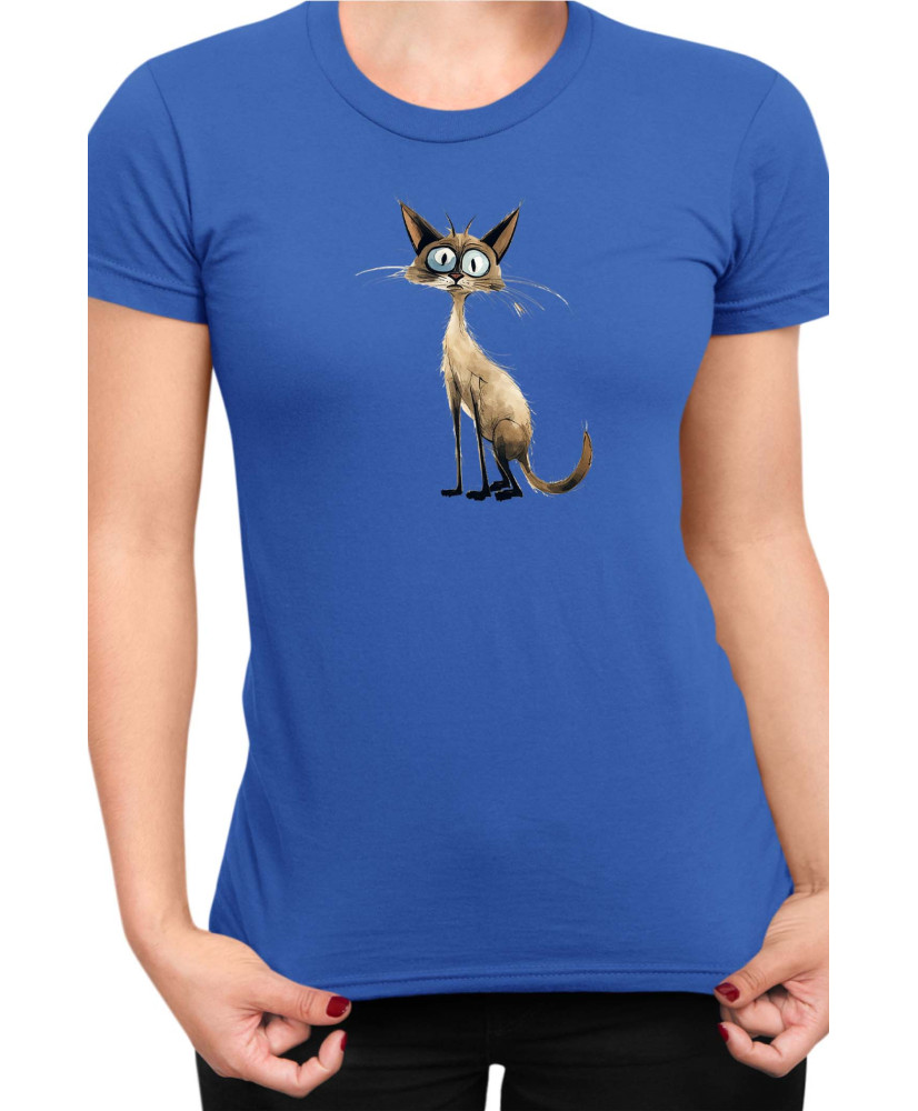 Дамска Тениска Funny Cats Breeds Balinese 1