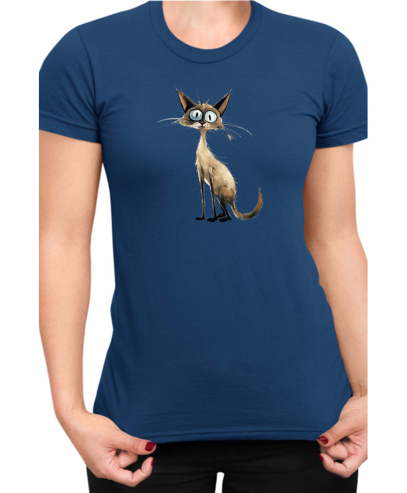 Дамска Тениска Funny Cats Breeds Balinese 1