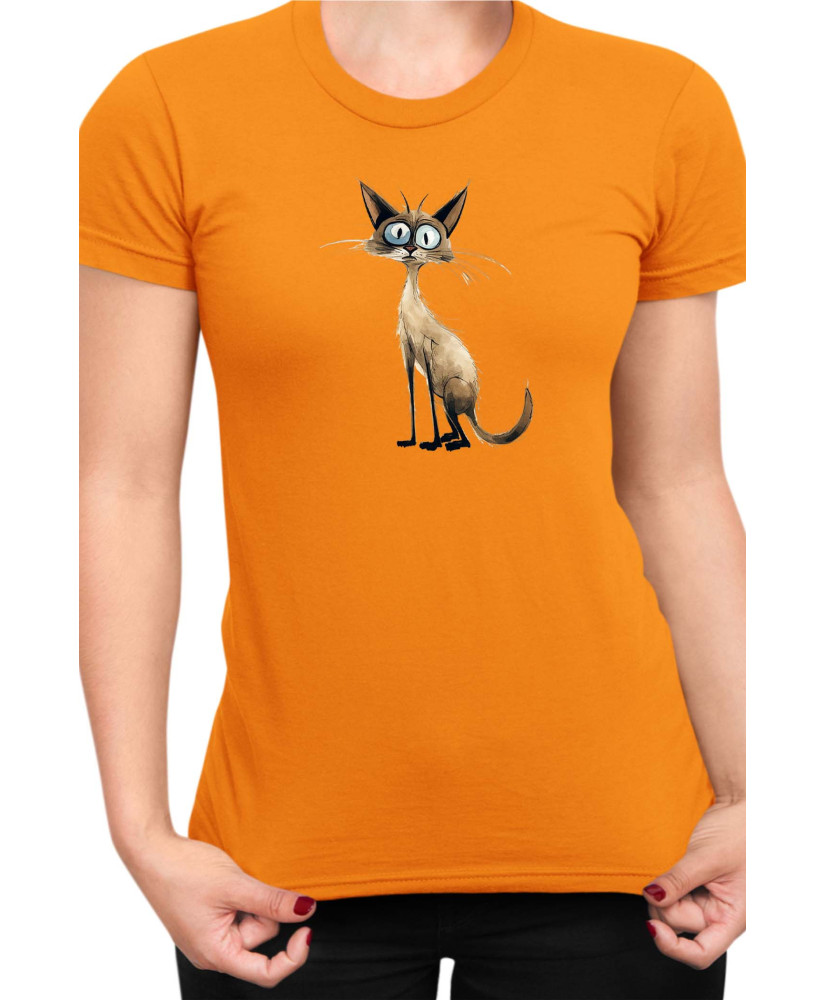 Дамска Тениска Funny Cats Breeds Balinese 1