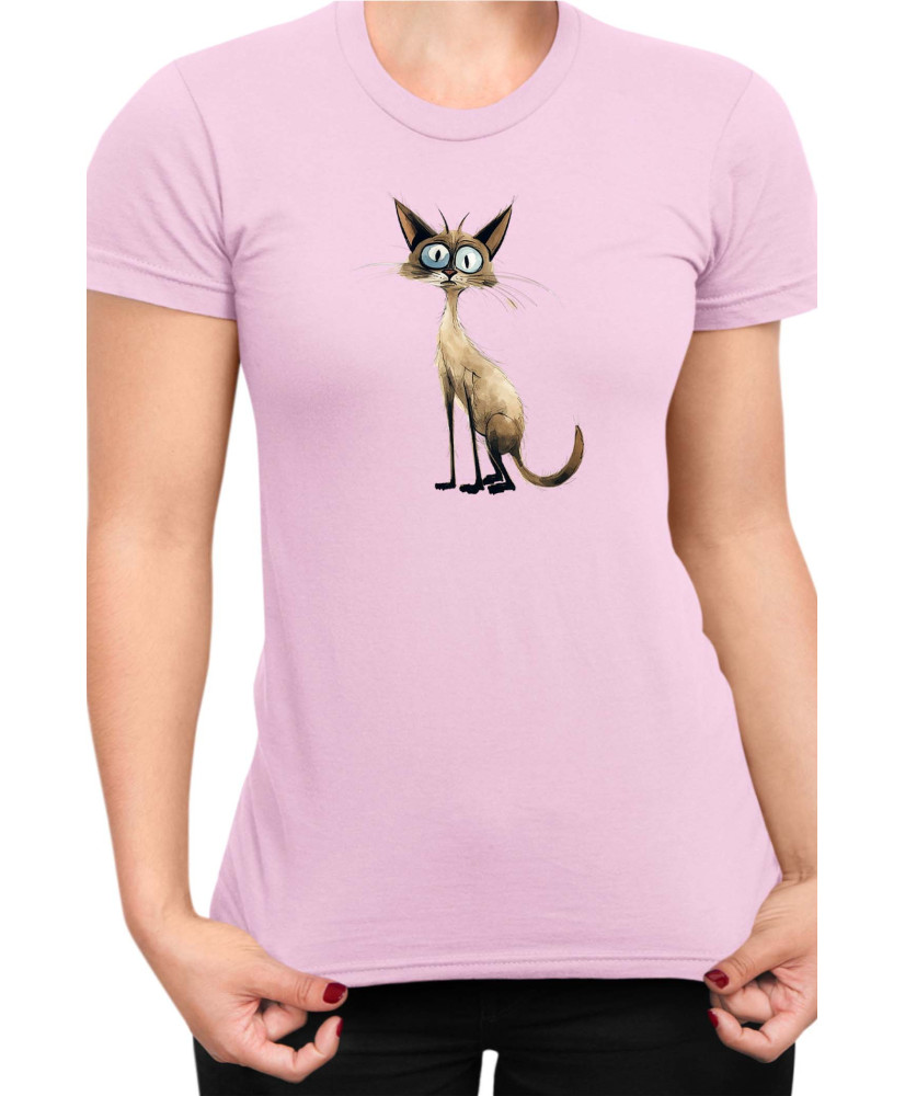 Дамска Тениска Funny Cats Breeds Balinese 1