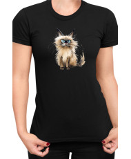 Дамска Тениска Funny Cats Breeds Balinese 2