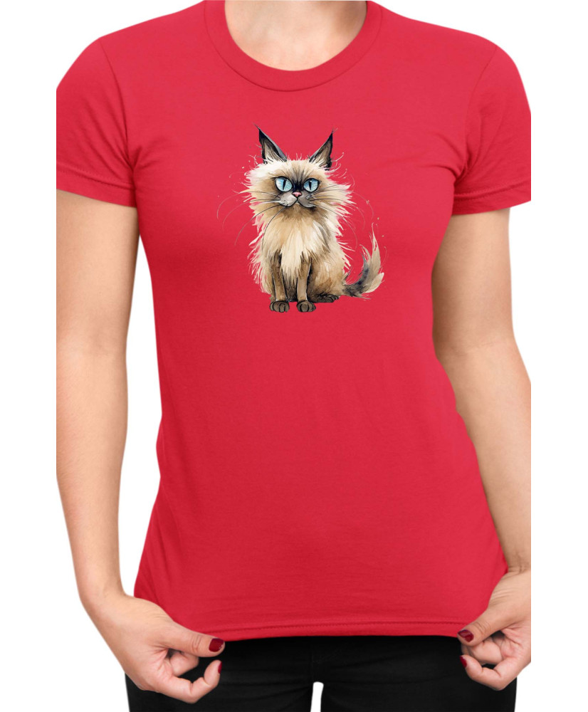 Дамска Тениска Funny Cats Breeds Balinese 2