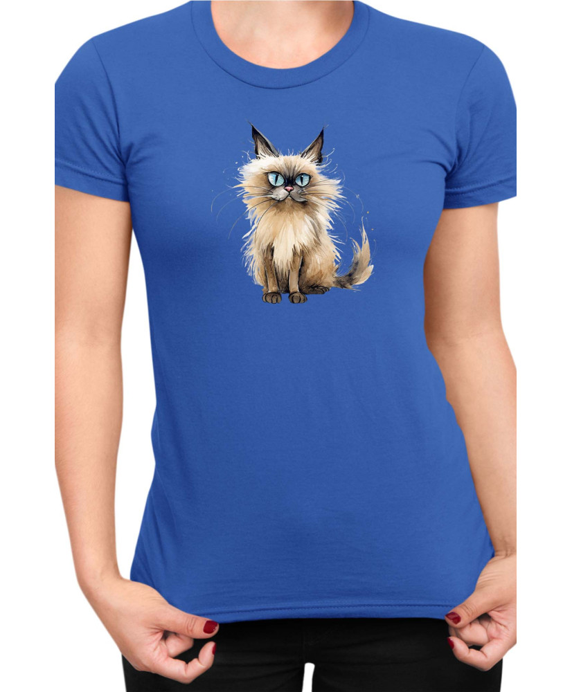 Дамска Тениска Funny Cats Breeds Balinese 2