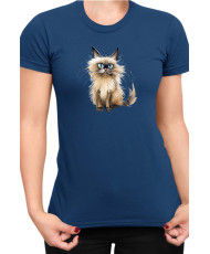 Дамска Тениска Funny Cats Breeds Balinese 2