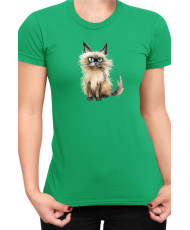 Дамска Тениска Funny Cats Breeds Balinese 2