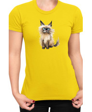 Дамска Тениска Funny Cats Breeds Balinese 2