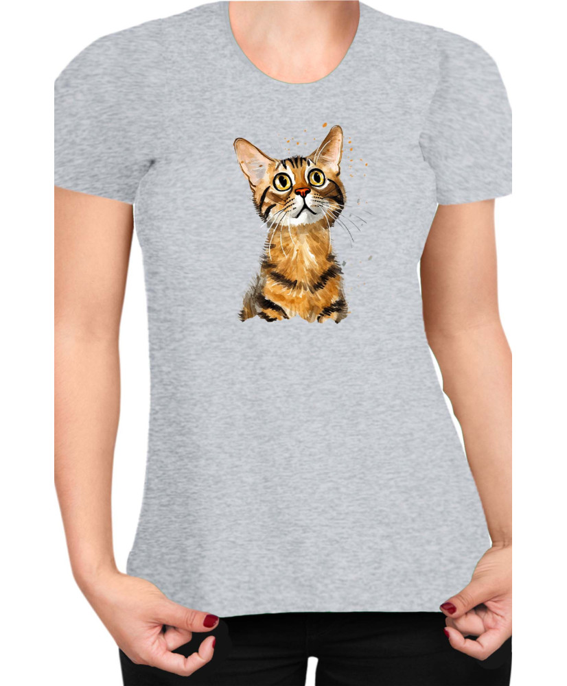 Дамска Тениска Funny Cats Breeds Bengal