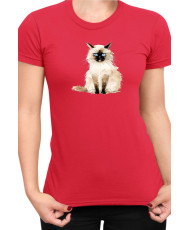 Дамска Тениска Funny Cats Breeds Birman 1