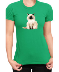 Дамска Тениска Funny Cats Breeds Birman 1