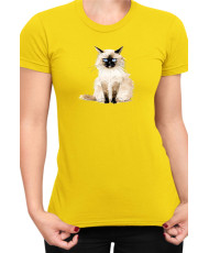 Дамска Тениска Funny Cats Breeds Birman 1
