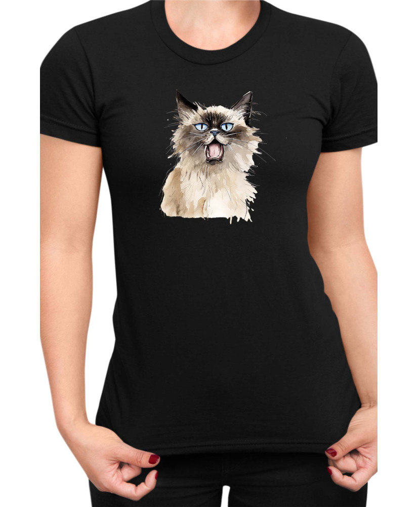 Дамска Тениска Funny Cats Breeds Birman 2
