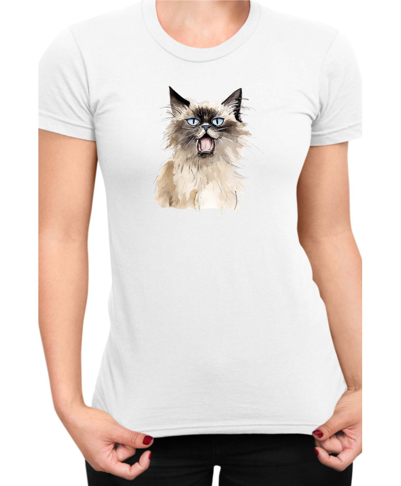 Дамска Тениска Funny Cats Breeds Birman 2