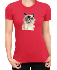 Дамска Тениска Funny Cats Breeds Birman 2